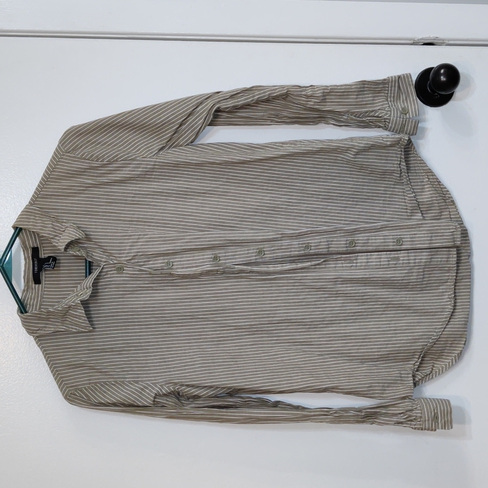Green & White Stripe Shirt